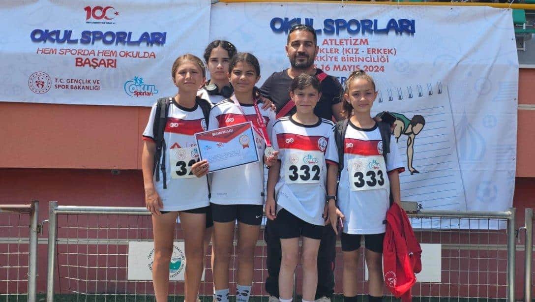 Mersin İlinde Yapılan Okul Sporları Puanlı Atletizm Türkiye Finallerinde Atatürk Ortaokulu'ndan Büyük Başarı