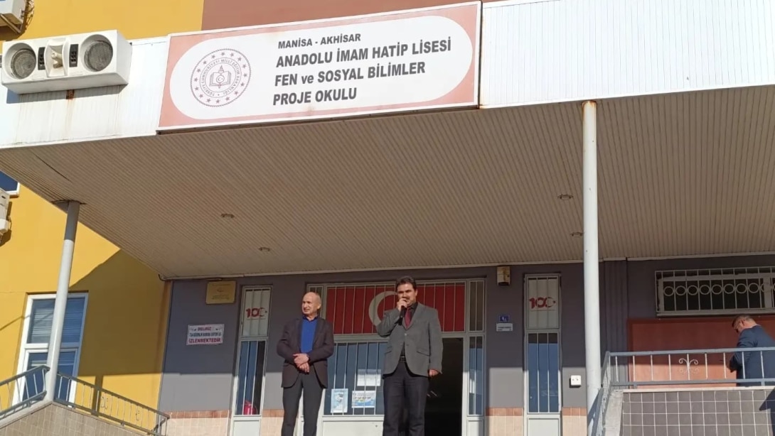 İlçe Milli Eğitim Müdürümüz Mükremin KARASU, Akhisar Anadolu İmam Hatip Lisesini Ziyaret Etti.